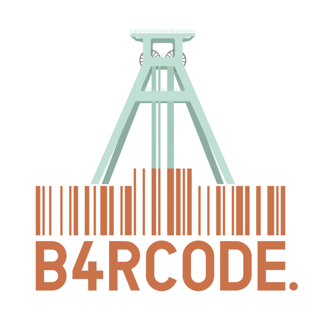 The B4RCODE. logo as the famous German Bergbaumuseum in Bochum, Germany. #WearTheCode