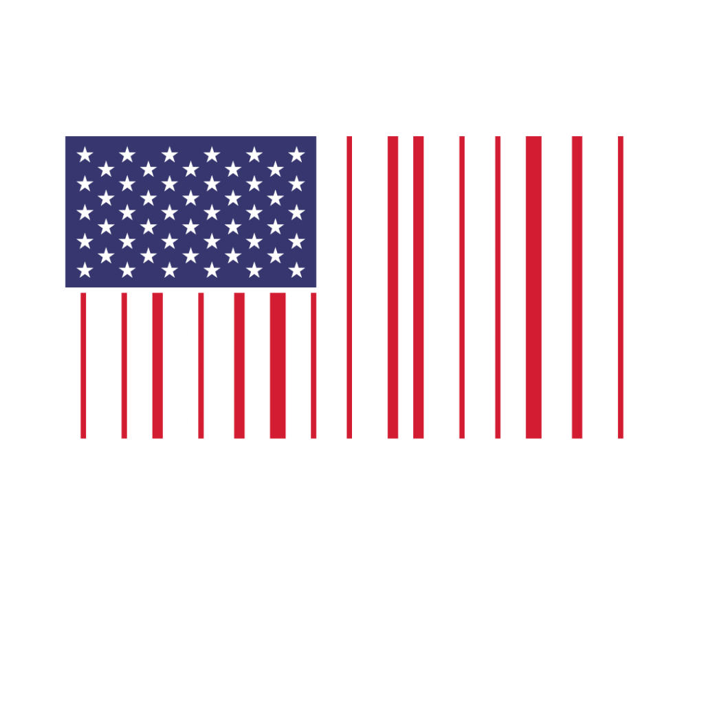 The B4RCODE. logo as the flag of the United States of America for the 4th of July (Independence Day). #WearTheCode