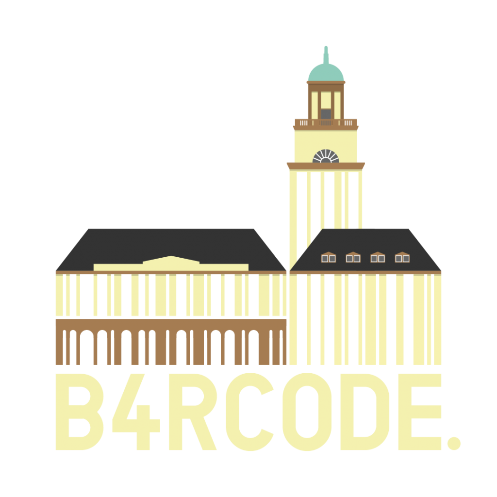 Das B4RCODE. Logo als das markante Wittener Rathaus im Ruhrgebiet. #WearTheCode